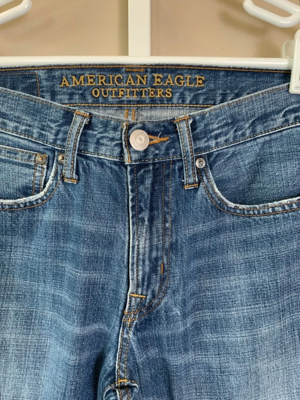 American Eagle Distressed Wash Slim Jeans